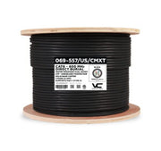 CAT6 UTP Outdoor Waterproof Cable, Direct Burial (Dual Jacket) - 1000ft (Black)