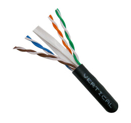 CAT6 CMX Outdoor Rated Cable, UV Rated - 1000ft (Black)