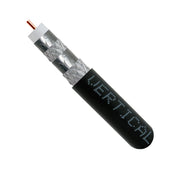 RG6 Quad Shield Coaxial Cable - 1000ft (Black)