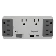 On-Q 6-Outlet Enclosure Surge Protector, USB-A/USB-C
