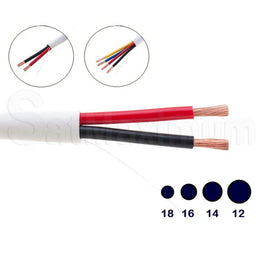 16/4 CCA Speaker Cable, Round - 500ft Pull Out Box (White)