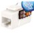 Vertical CAT6 8x8 Keystone Jack, Bright White, 25-Pack