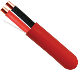 Fire Alarm Cable, 18 AWG 2 Conductor FPLR (Riser) - 1000ft (Red)
