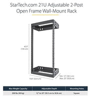 DynoTech 21U Heavy Duty Open Rack Frame