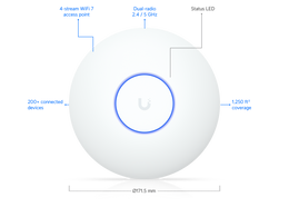 Ubiquiti U7 Lite Compact Ceiling-Mounted WiFi 7 Access Point