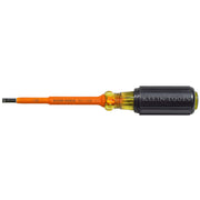 Klein Tools 601-4 3/16-Inch Cabinet-Tip Screwdriver with 4-Inch Round Shank