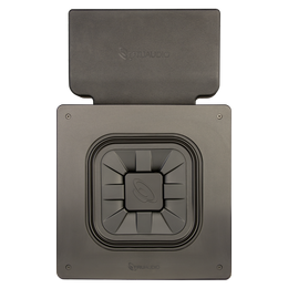 Tremor in-wall subwoofer with..sealed enclosure, 10“ woofer,..250W, 8 ohms, includes white..paintable grill and bass enhancer.