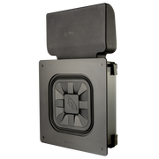 Tremor in-wall subwoofer with..sealed enclosure, 10“ woofer,..250W, 8 ohms, includes white..paintable grill and bass enhancer.