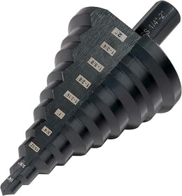 Klein Tools Step Drill Bit #15 Double Fluted 7/8 to 1-3/8-Inch
