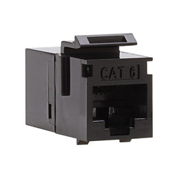 Platinum Tools CAT6 Keystone Coupler, F to F, Black