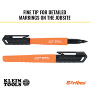 Klein Tools Skribes™ Fine Tip Permanent Markers