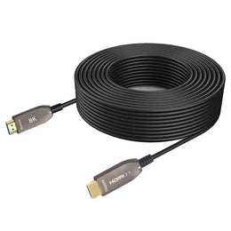 8K HDMI Active Fiber Optic Cable, 2.1V Certified (Black)