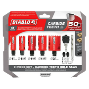 Diablo 9 pc General Purpose Carbide Teeth Hole Saw Set