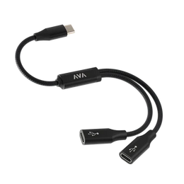AVA USB-C Splitter Cable, USB-C Male to 2x USB-C Female