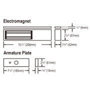 Seco-Larm E-941SB-1200 Electromagnetic Lock, 1200 lb, Black