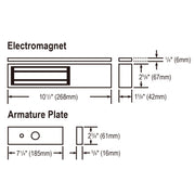 Seco-Larm E-941SA-1200 Single-Door Electromagnetic Lock, 1200 lb