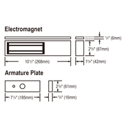 Seco-Larm E-941SA-1K2PQ Single-Door Electromagnetic Lock with Bond Sensor & LED