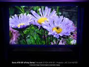 EPV EDGE FREE Acoustically Transparent Fixed Frame Screen, Ultra-thin black aluminum bezel, Sonic AT8 ISF Front Projection Material, LED Kit included