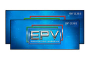 EPV EDGE FREE Acoustically Transparent Fixed Frame Screen, Ultra-thin black aluminum bezel, Sonic AT8 ISF Front Projection Material, LED Kit included