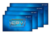 EPV EDGE FREE Acoustically Transparent Fixed Frame Screen, Ultra-thin black aluminum bezel, Sonic AT8 ISF Front Projection Material, LED Kit included