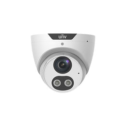UNV 4MP Light & Audible Warning Fixed Eyeball Camera, Two-Way Audio