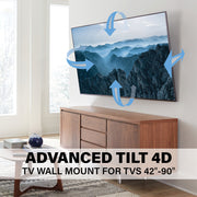 Sanus Large Advanced Tilt 4D TV Wall Mount, 42-90
