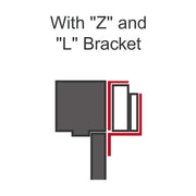 Seco-Larm Black Z-Bracket for 1,200-lb Electromagnetic Locks