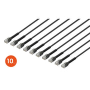 Cat6 U/UTP FlexiBoot Slim Network Patch Cable, 10-Pack