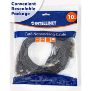 Cat6 U/UTP Slim Network Patch Cable, 10-Pack (Black)
