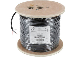 14/2 Outdoor Speaker Cable - 500ft Spool, ETL (Black)