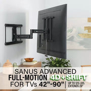 Sanus Advanced Full-Motion 4D + Shift TV Wall Mount, 42