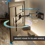 Mount-IT The Beast XXL Full Motion Wall Mount, VESA 1200x900