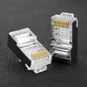 DynoTech CAT6A Shielded Modular Plug, 8P8C, 50-Pack