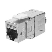 Vertical CAT6 Data Grade Keystone Jack, Gray, 25-Pack