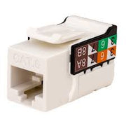 Vertical CAT6A 8x8 Keystone Jack, White, 25-Pack