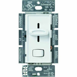 Lutron Slider Dimmer & LED Switch, White