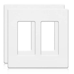 Dynotech 2-Gang Screwless Wallplate