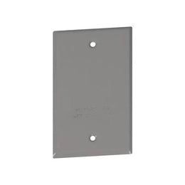 Dynotech Single Gang Blank Cover Outdoor Grey