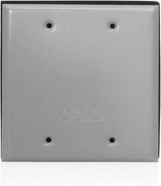 Dynotech Double Gang Blank Cover Outdoor Grey