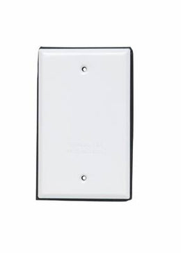 Dynotech Single Gang Blank Cover Outdoor White