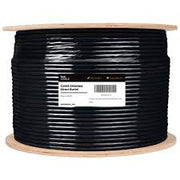 Category-6 STP 1000' 8-Conductor, Bulk, Black-PVC Jacket, (FTP) Shieled AWG23 Solid-Bare Copper, Wooden Spool (ETL)