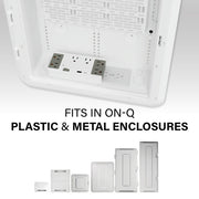 On-Q 6-Outlet Enclosure Surge Protector, USB-A/USB-C