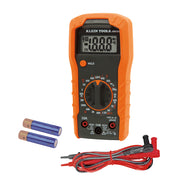 Klein Tools Manual Average Handheld Digital (DMM) Multimeter 3.5 Digit LCD Display Voltage, Current, Resistance Battery Test, Continuity, Diode Test Function Features Hold