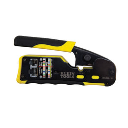 Klein Tools Pass-Thru Modular Wire Crimper, All-in-One Tool Cuts, Strips, Crimps, Fast and Reliable Klein Tools VDV226-110