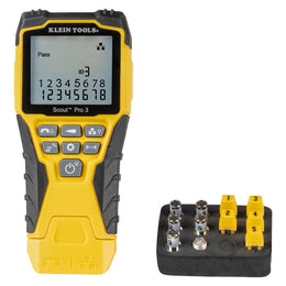 Klein Tools Cable Tester, VDV Scout Pro 2 Traces and Tests Coax, Data, Telephone Cable with Remotes